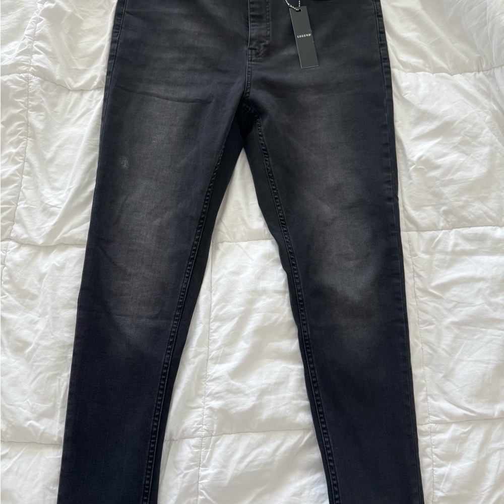 Grey Denim Skinny Jeans